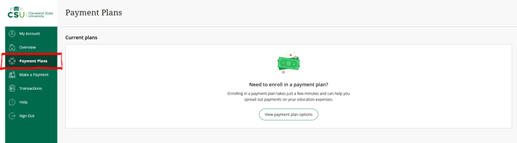TransAct payment plans screenshot