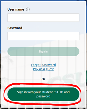 TransAct sign in page