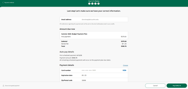 TransAct submit payment
