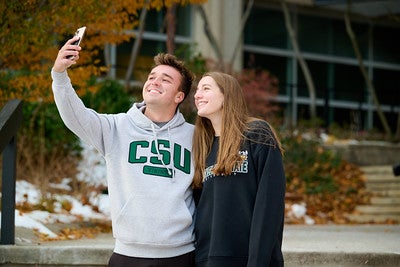 students taking a selfie