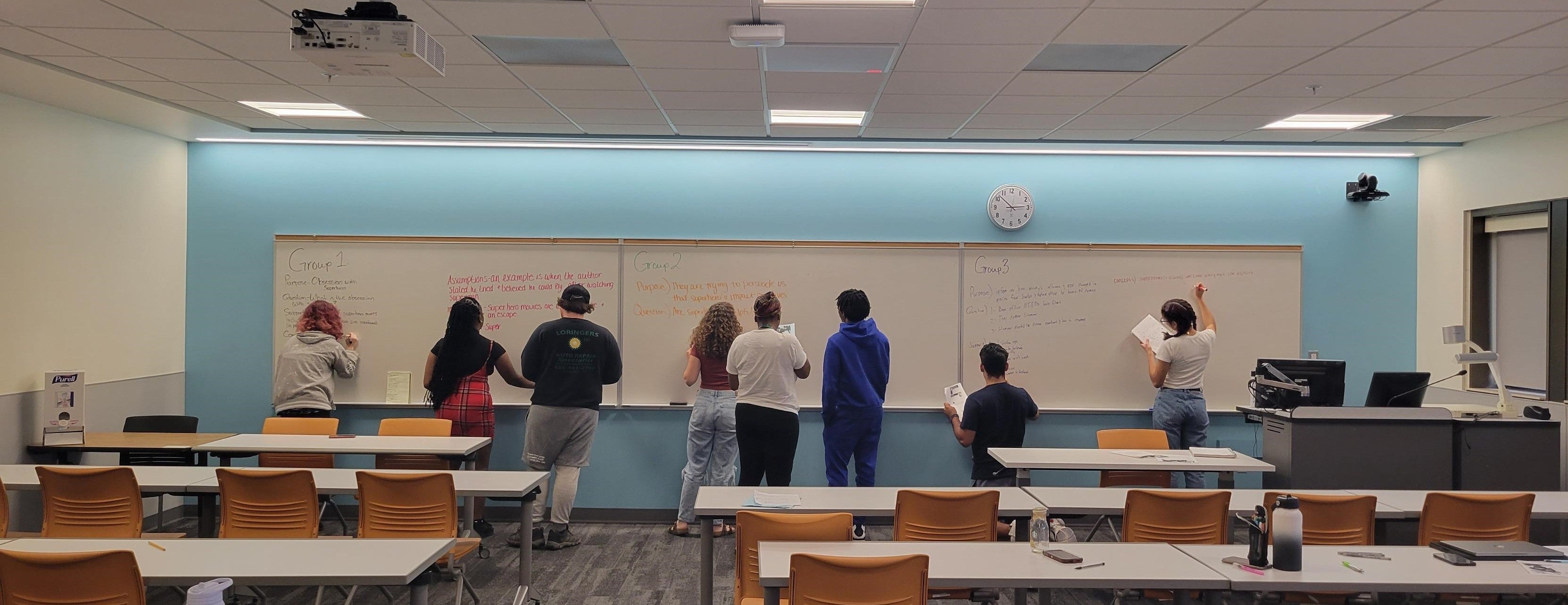 Class working at board