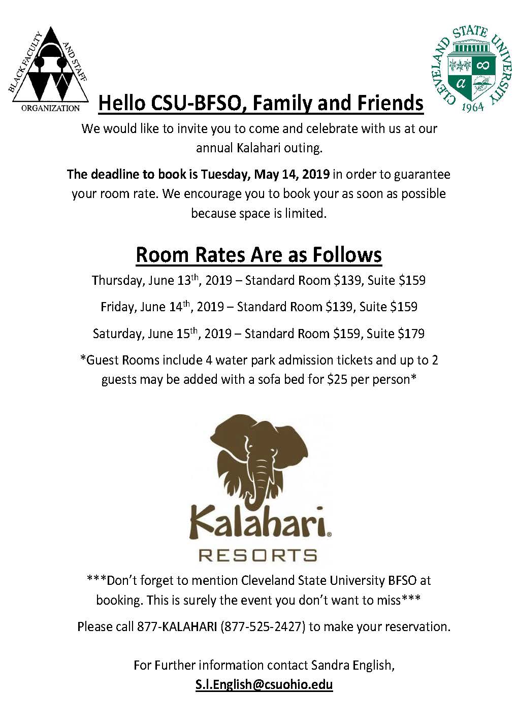 Annual Kalahari Fundraising Outing Cleveland State University