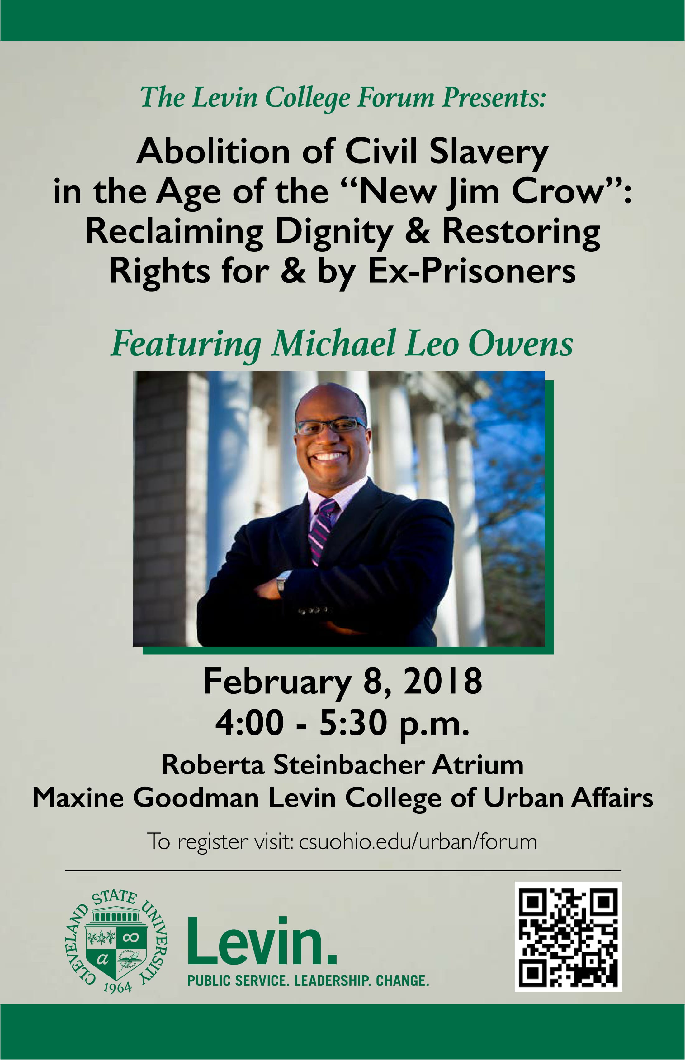 levin college forum cleveland state university michael p owens