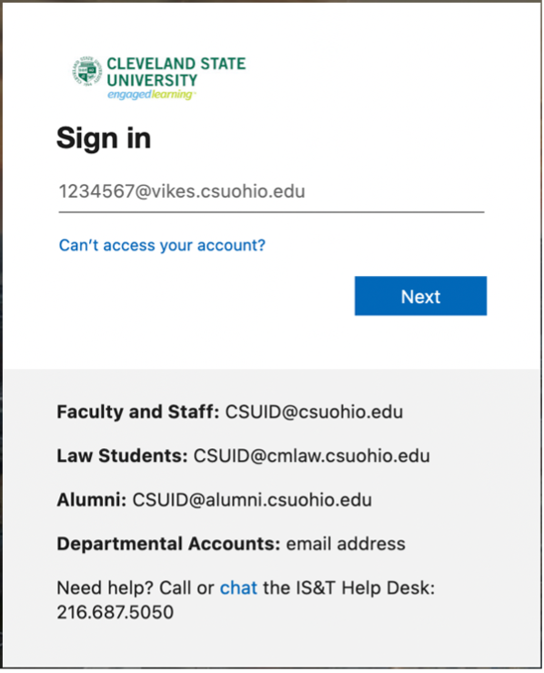 MFA Login page 1