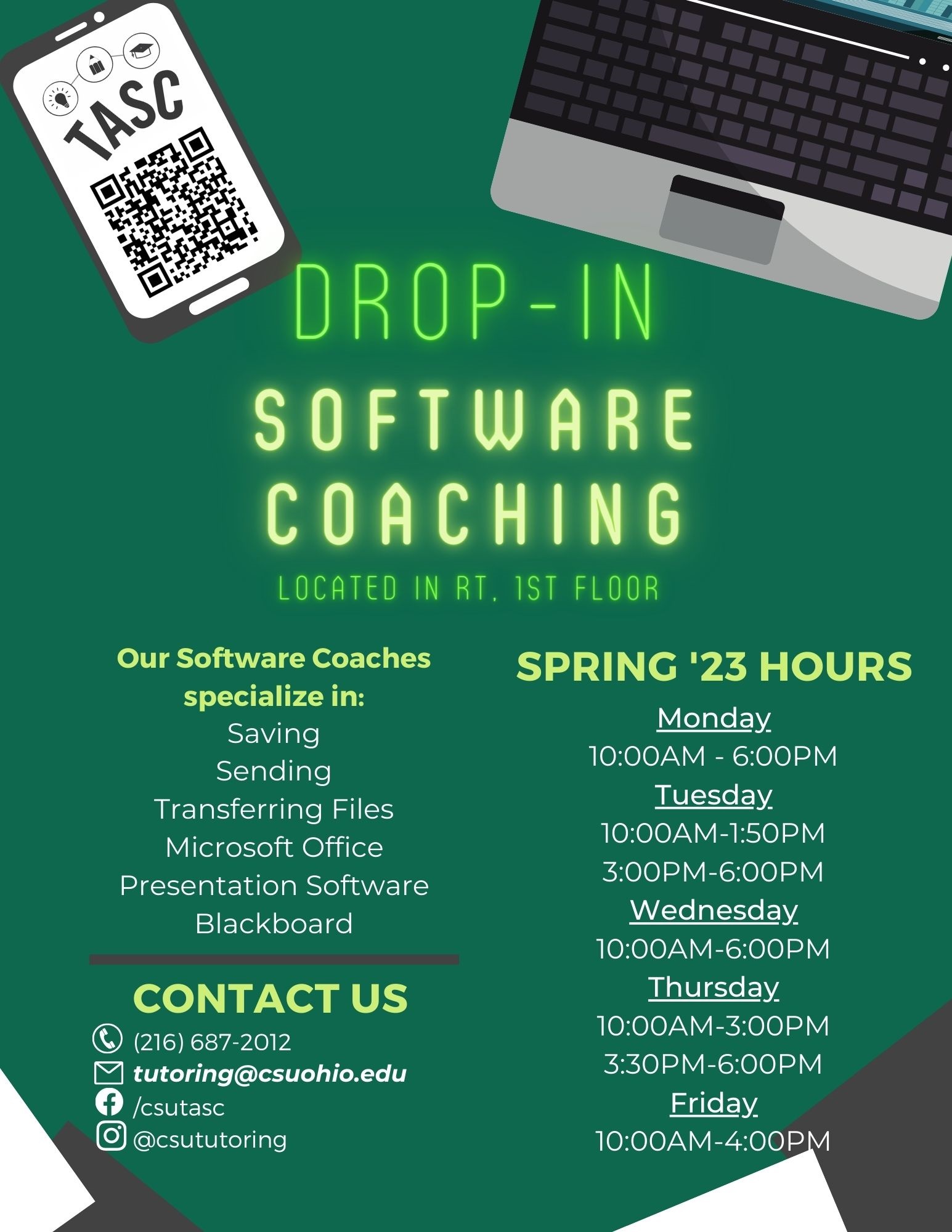 Software Coaching Flyer Spring 2023