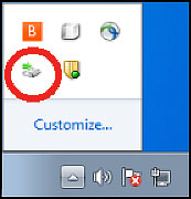 Icon in the system tray