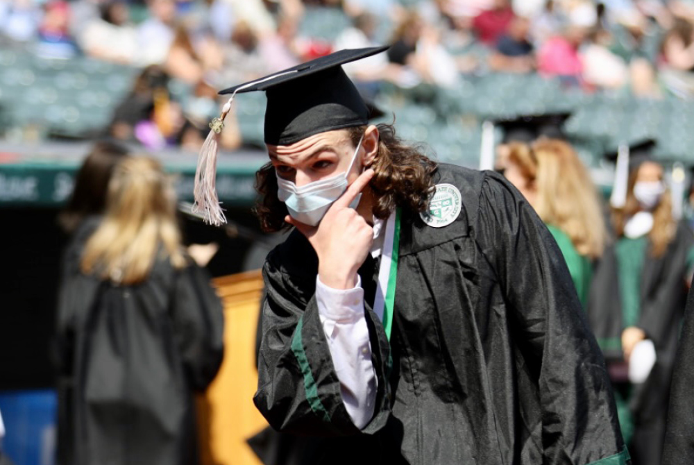 Student at Spring 2021 Commencement