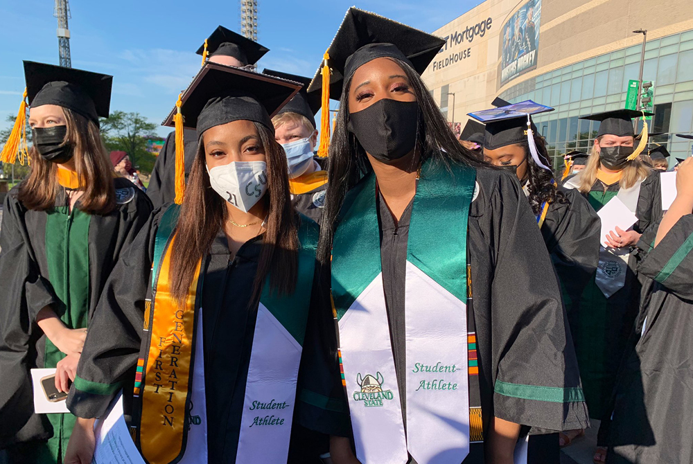 Students at Spring 2021 Commencement