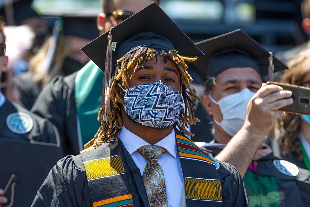 Students at Spring 2021 Commencement