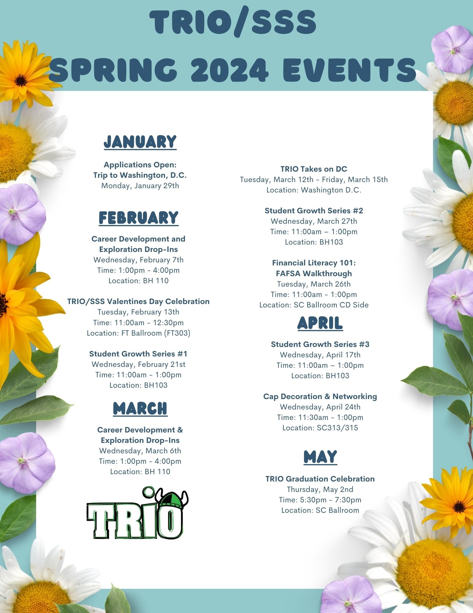 Spring 2024 TRIO Events