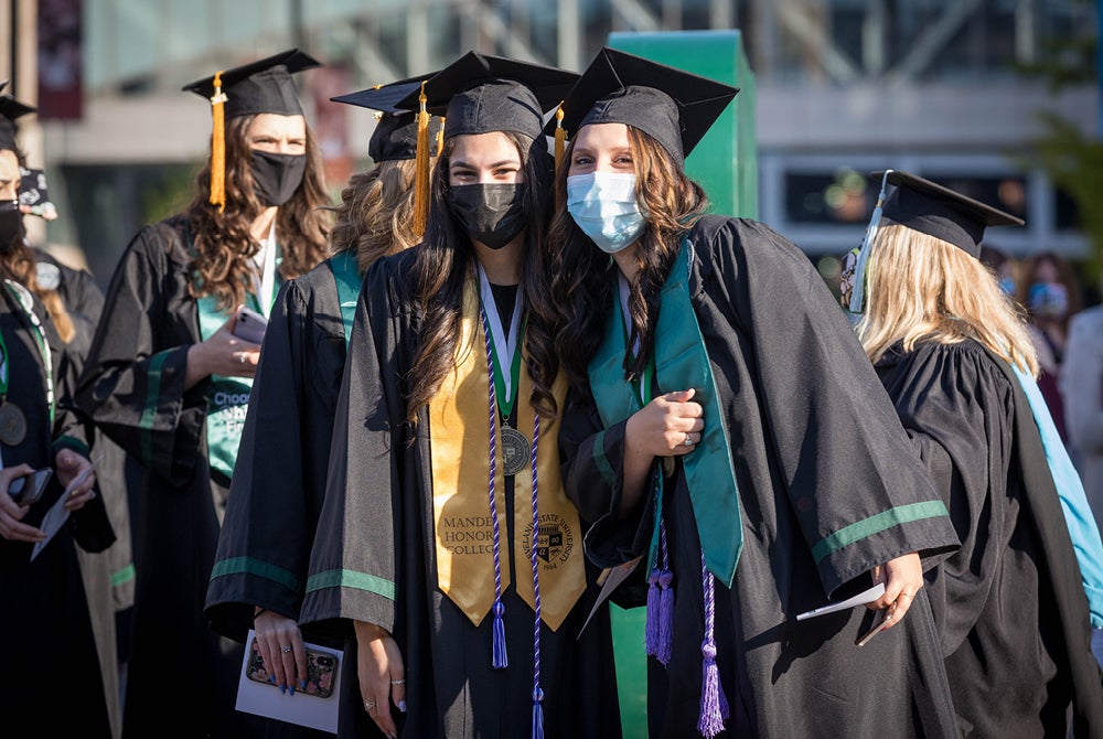 Students at Spring 2021 Commencement