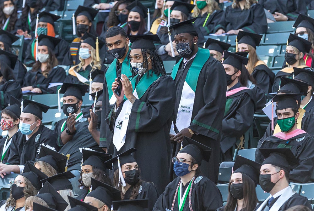 Students at Spring 2021 Commencement