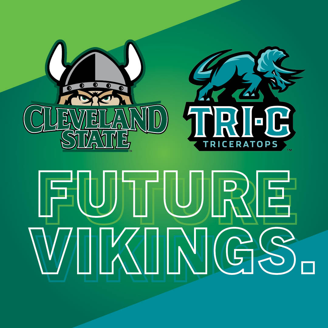 Cleveland State and Tri-C logos above text reading Future Viking