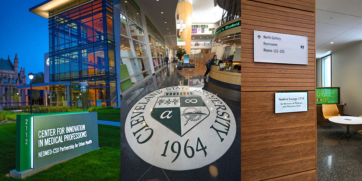 examples of signage on CSU campus