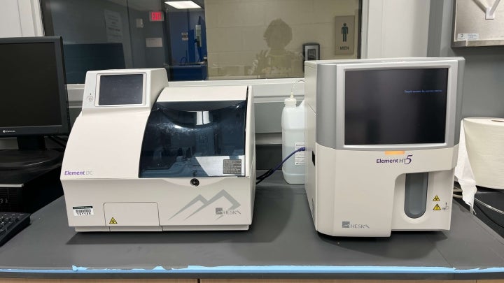 Heska Element and Hematology Analyzer