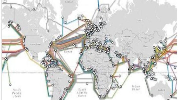 Undersea cable paths
