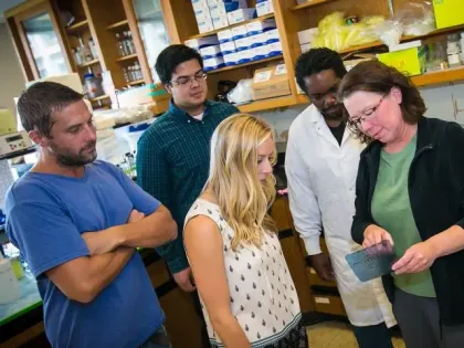 Students in a laboratory