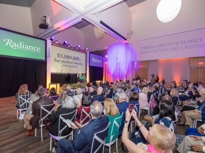 On May 11, after three years, Radiance, Cleveland State University’s premier fundraising event, returned to the campus ballroom to celebrate over $3 million raised in support for student scholarships, programs, services and more. During the event, attende