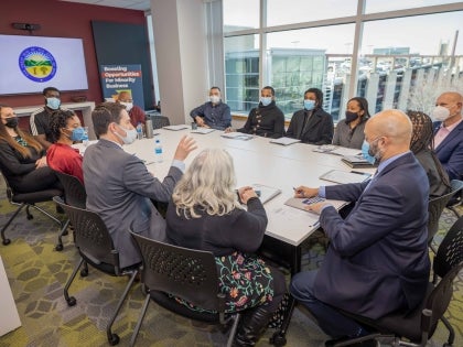 Ohio Secretary of State Frank LaRose visits Cleveland State University