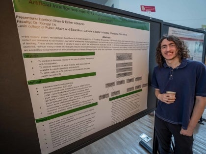 Undergraduate Student Research Symposium Fall 2024 - Student with AI Poster