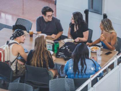 Students sitting at a table