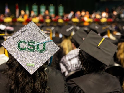 Commencement crowd from behind