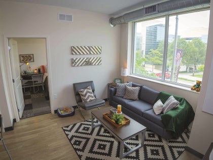 Langston campus apartment living room