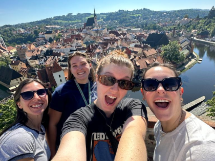 group of students abroad 