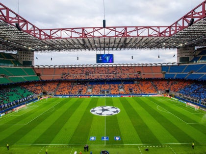 view of the inside of the soccer stadium