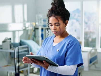 young healthcare professional in a hospital setting