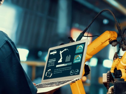 Man working in a manufacturing area
