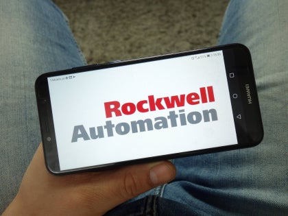 Smart phone showing Rockwell Automation