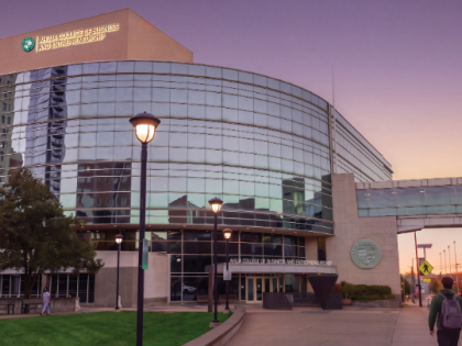 Exterior of the Ahuja College of Business and Entrepreneurship