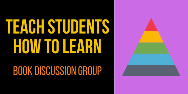 Teach Students How to Learn Book Discussion with rainbow colored pyramid