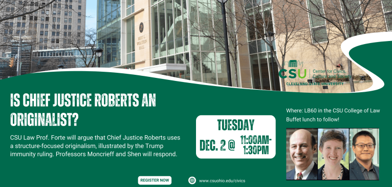 Event overview with law building in background